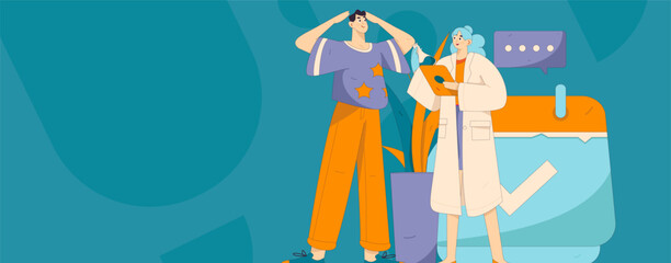 Medical characters fighting the epidemic flat vector concept operation hand drawn illustration
