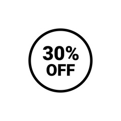 30 Percent sale badge template