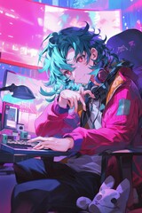 Anime Streamer background