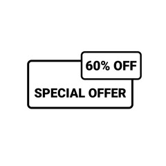 Obraz premium 60 Percent sale badge template