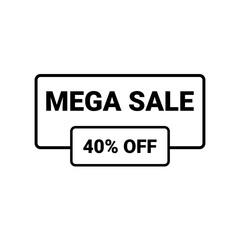 40 Percent sale badge template