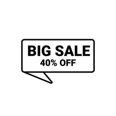 Obraz premium 40 Percent sale badge template