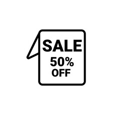 50 Percent sale badge template