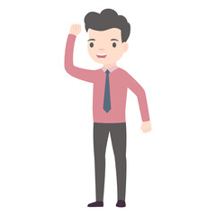 Business man character presentation. png