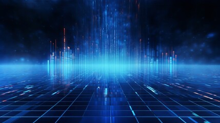 Futuristic data transfer: abstract technological cyberspace background.

