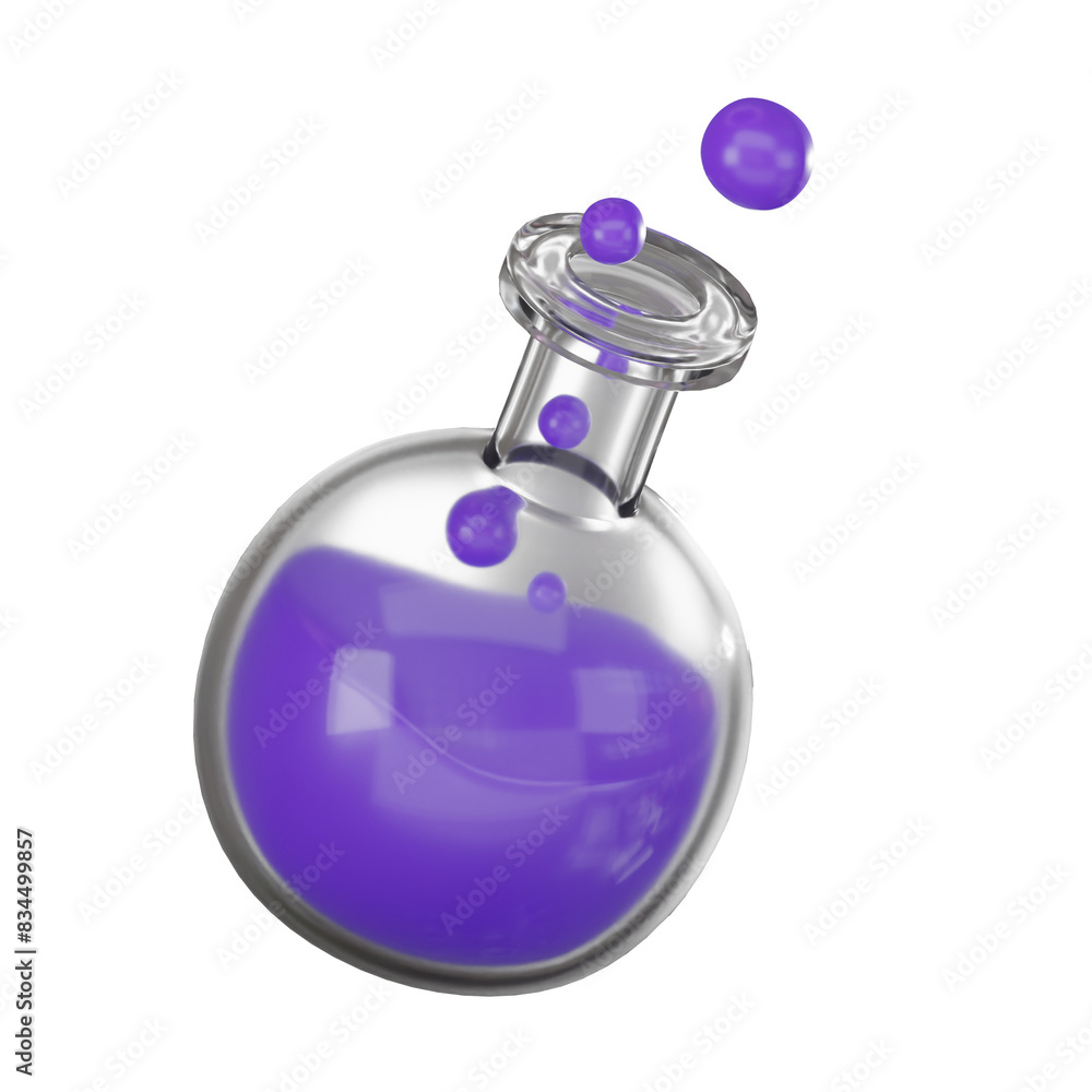 Poster vibrant science beaker and flask in research setting..