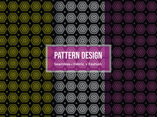 Seamless Fabric geometric patterns Design.