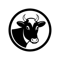 Cow logo vector illustration