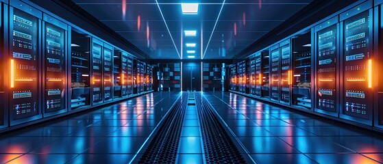 An empty, sleek computer network diagram template awaits customization, embodying the essence of professional simplicity.