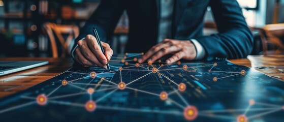 Embody the essence of professionalism as you map out the intricacies of your network on a pristine, minimalist canvas.