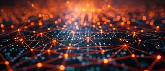 Fototapeta premium In the digital realm, professionalism speaks volumes through the clean lines of an unadorned computer network mockup.