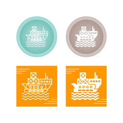 Delivery via Shipping Vector Icon