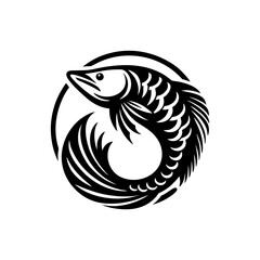 Arowana logo icon. Arowana fish logo vector illustration design