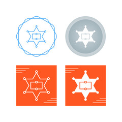 Sherrif Badge Vector Icon