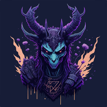 Blasphemous symphony: An unsettling portrayal of demonic figures orchestrating chaos in a forsaken realm.