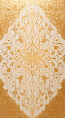 gold and white embossed pattern on muslim background, in the style of detailed sketches, soft atmospheric light, spectacular backdrops, 3840x2160, detailed crosshatching, detailed