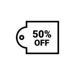 50 Percent sale badge template