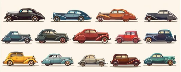 **The evolution of the automobile**..From the early days of the automobile to the modern era, this image shows how cars have changed over time.