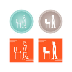 Guard Checking Briefcase Vector Icon