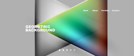 Gradient triangle geometric minimal wallpaper