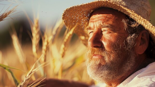 A farmer receiving an alert from their smarch notifying them of a potential disease outbreak in their crops.