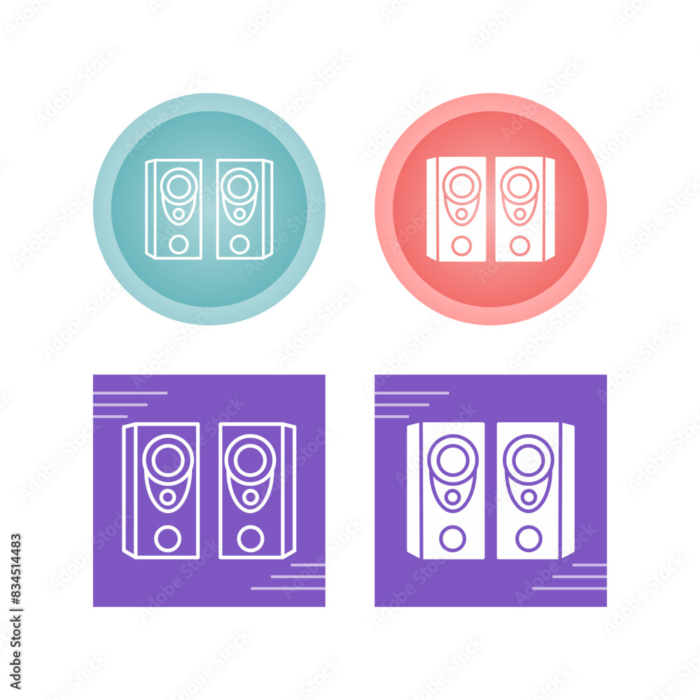 Poster speaker vector icon