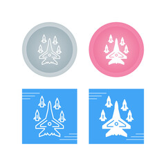 Plane dropping missil Vector Icon