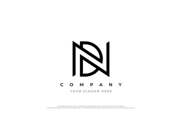 Minimal Letter DN or ND Logo Design