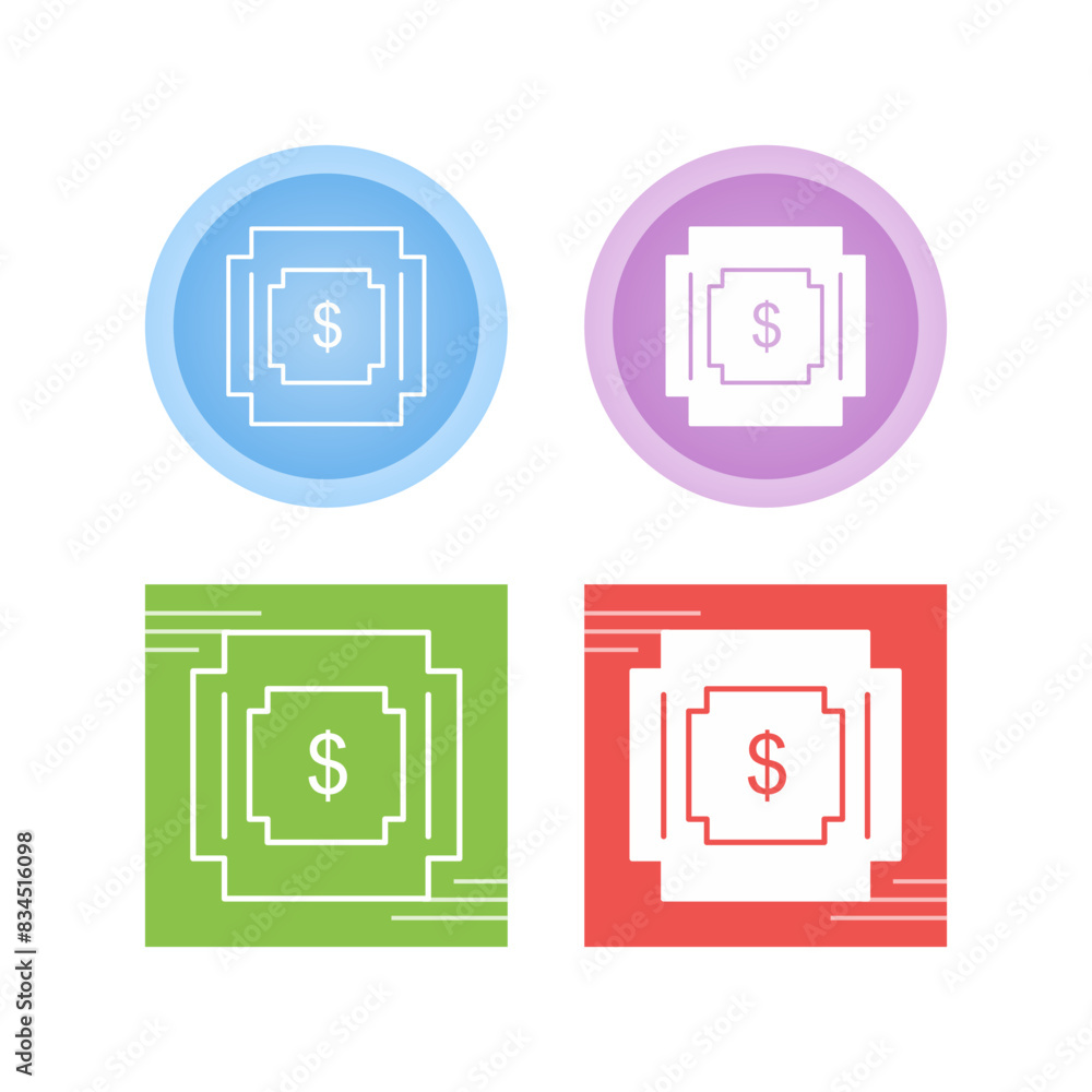 Canvas Prints dollar symbol vector icon