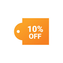 10 Percent sale badge template