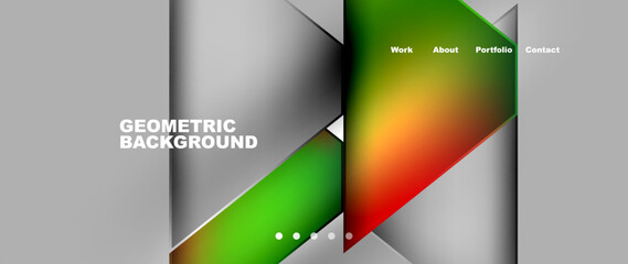 Gradient triangle geometric minimal wallpaper