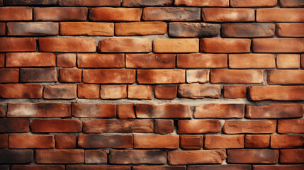 Obraz premium Detailed flat illustration of a classic brick wall texture with realistic red bricks and high definition quality.