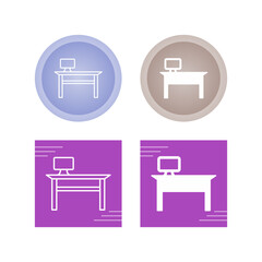 Office Desk Vector Icon