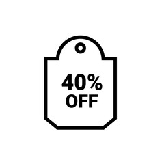 40 Percent sale badge template