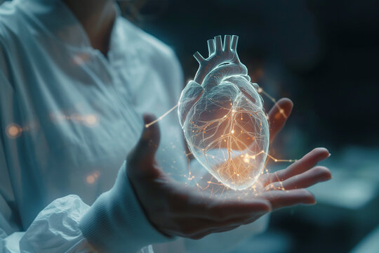 World heart day. Doctor hands holding healthy heart organ anatomy. Heart disease Awarness, heart transplant or organ donation concept. Cardiological checkup and treatment.