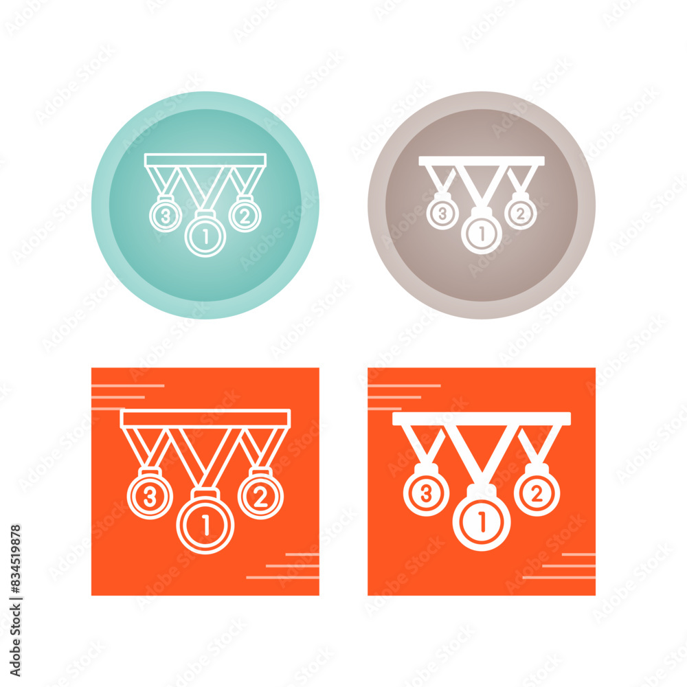 Poster medal vector icon