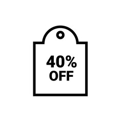 40 Percent sale badge template