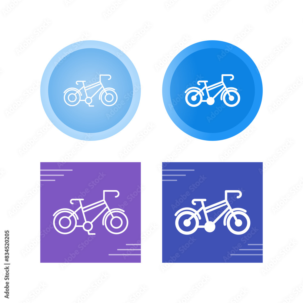 Poster bicycle vector icon