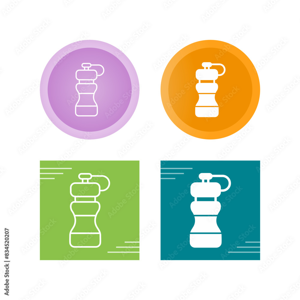 Sticker water bottle vector icon