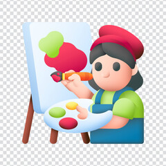 Artist painting icon vector design in eps 10