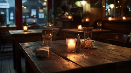 street cafe in night