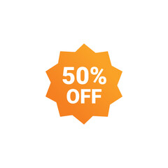50 Percent sale badge template