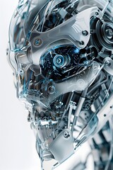 Intricate Robotic Beast with Delicate Mechanical Anatomy and Complex Internal Structures in Ethereal X-Ray Perspective Digital