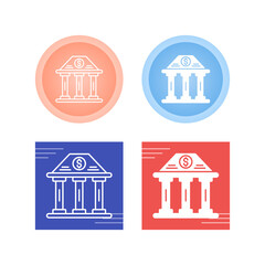 Bank Building Vector Icon