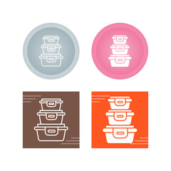 Plastic Food Container Vector Icon