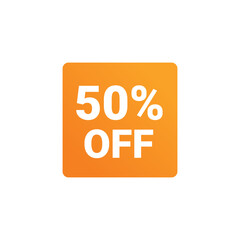 50 Percent sale badge template