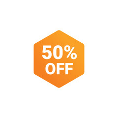 50 Percent sale badge template
