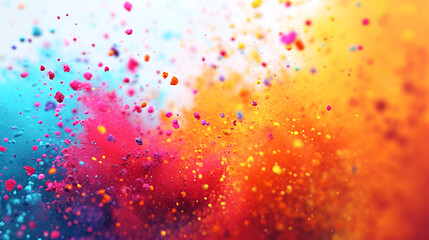 Colorful powder being thrown into the air, creating a vibrant explosion of hues.

