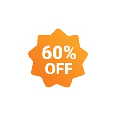 60 Percent sale badge template