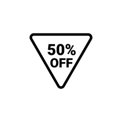 50 Percent sale badge template